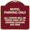 Signmission Motel Parking All Others Towed Heavy-Gauge Aluminum Architectural Sign, 18" x 18", BU-1818-23870 A-DES-BU-1818-23870 - alternate 1